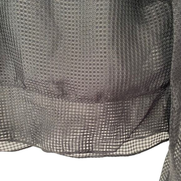 MNG Mango Black Sheer Mesh Net Layered Blouse NWTS Size large - Picture 4 of 7
